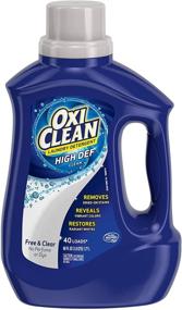 img 1 attached to Очищающее средство для стирки OxiClean HD Free & Clear 60 унций - 40 загрузок. Без парфюма или красителя - нежное и мощное средство от пятен!