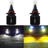 🔆 alla lighting h10 9145 9005 led switchback bulbs, fog lights & high/low beam conversion kits – 8000lm forward lighting, 6000k xenon white/3000k yellow dual color, extreme brightness replacements logo