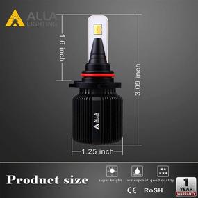 img 1 attached to 🔆 Alla Lighting H10 9145 9005 LED Switchback Bulbs, Fog Lights & High/Low Beam Conversion Kits – 8000LM Forward Lighting, 6000K Xenon White/3000K Yellow Dual Color, Extreme Brightness Replacements