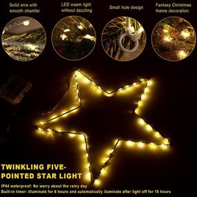 img 1 attached to 🌟 Christmas Window Star Lights – Set of 3 with Timer, Battery Operated Decorations in Warm White - 8 Lighting Modes, Remote Controls for Outdoor, Indoor, Porch, Party