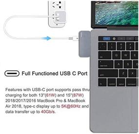 img 1 attached to Towond MacBook Air USB Adapter: 3-in-1 Thunderbolt 3 Hub for MacBook Pro 2019/2018/2017, MacBook Air 2019/2018, 4K HDMI, 100W PD, 40Gbps 5K@60Hz, USB 3.0 - Buy Now!