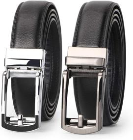 img 4 attached to WERFORU Leather Ratchet Perfect Automatic Men's Accessories for Belts