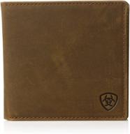 👝 ariat oversized distressed bifold western wallet logo