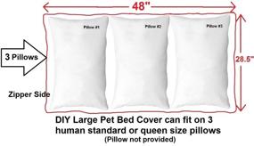 img 1 attached to 🐾 Dogbed4less DIY Pet Pillow: Customizable Pet Bed Covers with Waterproof Protection - Medium or Large Size - Covers Only