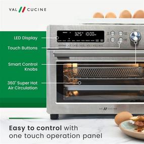 img 1 attached to 🍳 VAL CUCINE 26.3 Quart/25 Liter Extra-Large Air Fryer Toaster Oven, 10-in-1 Convection Countertop Oven Combo, Brushed Stainless Steel