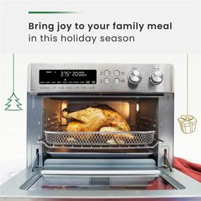 img 2 attached to 🍳 VAL CUCINE 26.3 Quart/25 Liter Extra-Large Air Fryer Toaster Oven, 10-in-1 Convection Countertop Oven Combo, Brushed Stainless Steel