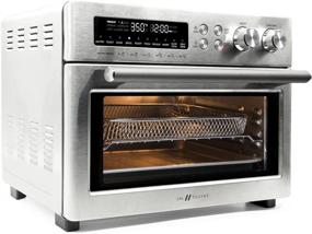 img 4 attached to 🍳 VAL CUCINE 26.3 Quart/25 Liter Extra-Large Air Fryer Toaster Oven, 10-in-1 Convection Countertop Oven Combo, Brushed Stainless Steel