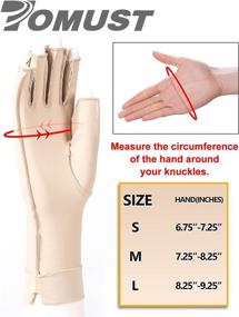 img 2 attached to TOMUST Compression Glove Open Fingerless Arthritis