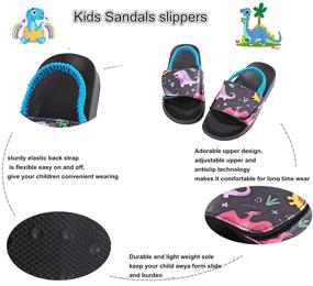 img 2 attached to 👣 Comfortable & Adjustable Toddler Sandals for Boys - Fastening Slippers for Happy Little Feet