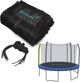 img 3 attached to 🔒 Enhanced Trampoline Safety Net Enclosure - Fits 12, 14 &amp; 15 ft Skywalker, Bounce Pro, AirZone, and More - Breathable, Durable and Weather-Resistant