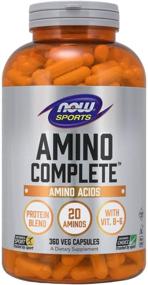 img 4 attached to 💪 NOW Sports Nutrition Protein Blend with 20 Aminos Complete and B-6, Beige, 360 Capsules