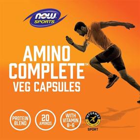 img 2 attached to 💪 NOW Sports Nutrition Protein Blend with 20 Aminos Complete and B-6, Beige, 360 Capsules