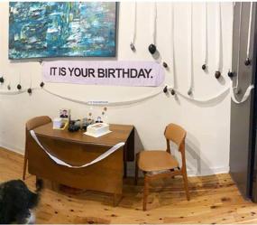 img 3 attached to 🎉 The Office Dwight Theme Birthday Party Decorations - 'It is Your Birthday' Banner and Cake Topper Set, Perfect Party Merchandise by Dwight K. Schrute, Infamous Husband. Ideal for Baby Boy's Birthday Celebration with Photo Booth Props