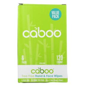 img 2 attached to Caboo Tree-Free Bamboo Hand and Face Wipes - Eco-Friendly, Sensitive Skin Wet Wipes, 6 Travel Packs, 20 Wipes/Pack (Total 120 Wipes)