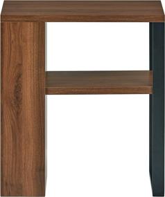 img 3 attached to Stylish Stone & Beam Contemporary Side Table with Bookshelf, 21.6"W, Black Oak: Exclusive on Amazon