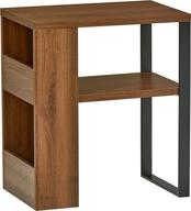 stylish stone & beam contemporary side table with bookshelf, 21.6"w, black oak: exclusive on amazon logo