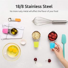 img 2 attached to U-Taste Magnetic Measuring Cups and Spoons Set - 13 Piece Stainless Steel Kitchen Measuring Set with Professional Conversion Chart