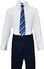 img 2 attached to Boys Pinstripe Suit Matching Black Boys' Clothing ~ Suits & Sport Coats