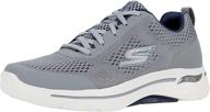 stylish skechers men's sneaker charcoal 9.5 - comfort and durability combined logo
