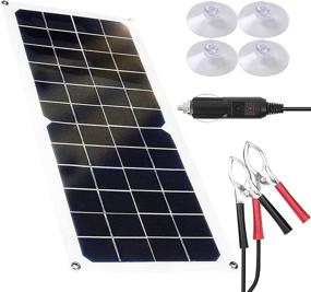 img 4 attached to 🔋 CZX 10W Portable Solar Battery Trickle Charger: Efficient Waterproof Solar Panels Kit for Car, RV, Boat, and More