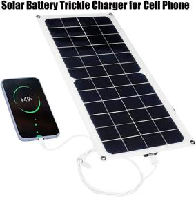 img 2 attached to 🔋 CZX 10W Portable Solar Battery Trickle Charger: Efficient Waterproof Solar Panels Kit for Car, RV, Boat, and More