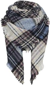 img 2 attached to 🧣 Women's Fashionable American Trends Classic Blanket Scarves - Ideal Scarves & Wraps Accessories