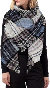 img 1 attached to 🧣 Women's Fashionable American Trends Classic Blanket Scarves - Ideal Scarves & Wraps Accessories