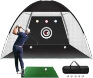 🏌️ golf practice net with target and carry bag, 10x7ft hitting training aids nets for backyard driving chipping - includes 1 golf mat, 5 golf balls, and 1 golf tees - ideal for men, kids, indoor and outdoor sports games логотип