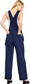 img 1 attached to 👖 Revolt Women's Juniors Baggy Straight Leg Twill Overalls: Trendy Comfort for Stylish Ladies