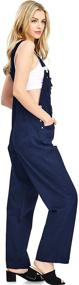 img 2 attached to 👖 Revolt Women's Juniors Baggy Straight Leg Twill Overalls: Trendy Comfort for Stylish Ladies