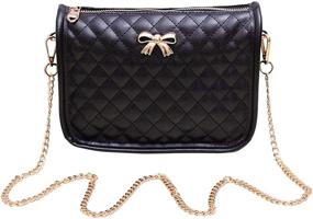 img 4 attached to Shoulder Quilted Crossbody Handbags Pocketbooks Women's Handbags & Wallets in Satchels