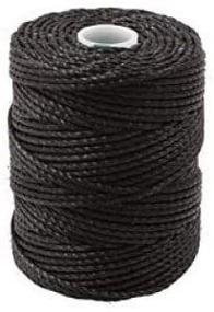 img 2 attached to 🧵 C-LON Tex 400 Bead Cord Spool - 1mm, 39 Yards, Heavy Weight - Black