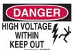 brady 19932 aluminum danger voltage logo