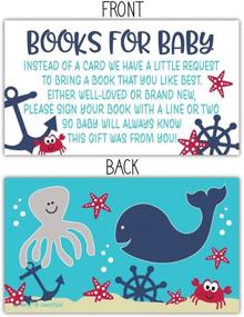 img 3 attached to 50 Gender Neutral Nautical Baby Shower Request Cards - Invitation Inserts - Nautical-Themed Books