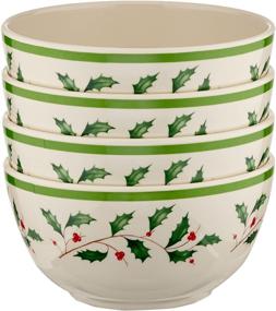 img 4 attached to 🎄 Lenox Holiday Melamine Bowls Set: Festive Elegance for Entertaining and Dining