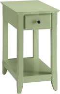 acme furniture acme 82840 bertie side table: light green elegance in one size logo