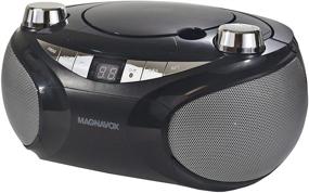 img 4 attached to 🎧 Портативный CD-бумбокс Magnavox MD6949-BK с верхней загрузкой, стерео-радиоприемником AM/FM, технологией Bluetooth, совместимостью с CD-R/CD-RW, LED-дисплеем - черный