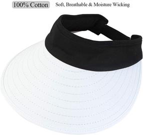 img 3 attached to 👒 Ultimate Summer Beach Essential: Stylish Women's Large Brim Sun Visor Hat with UV Protection