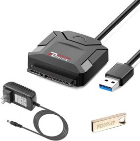 img 4 attached to 💻 FD USB 3.0 кабель-адаптер для преобразования SATA для 2,5 и 3,5-дюймовых HDD и SSD, адаптер питания 12V и программное обеспечение для клонирования данных на USB Flash Drive