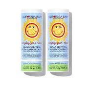 🌞 california baby everyday spf 30+ sunscreen stick - fragrance free, water resistant, for babies, kids & adults, allergen & irritant free, 2 pack logo