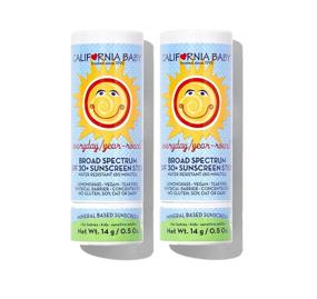 img 4 attached to 🌞 California Baby Everyday SPF 30+ Sunscreen Stick - Fragrance Free, Water Resistant, for Babies, Kids & Adults, Allergen & Irritant Free, 2 Pack