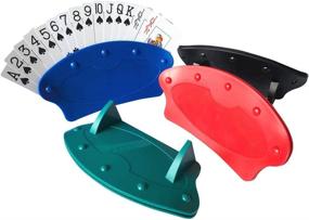 img 3 attached to 🃏 Convenient Yuanhe Set of 4 Hands-Free Playing Card Holders in 4 Vibrant Colors