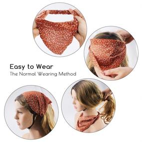 img 1 attached to 🌸 TOBATOBA Floral Hair Scarf Headband - 5 Pcs Hair Bandanas for Women – Stylish Elastic Headbands for Women Hair Accessories