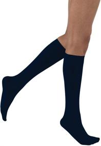 img 3 attached to 🧦 JOBST 115752 Opaque Knee High Compression Stockings in Small Size, Midnight Navy, Closed Toe, 15-20 mmHg