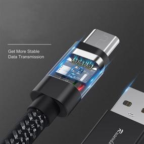 img 4 attached to 🔌 Ruaeoda Длинный кабель Micro USB для зарядки Android 1 фут 2Pack с золоченым кабелем для зарядки PS4 - высокоскоростной нейлоновый оплетенный кабель для зарядки телефонов на Android