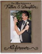 📸 kate posh engraved leather picture frame: a timeless tribute to father-daughter love | ideal for father of the bride, first father's day, and dad's birthday | daddy & me gift (5x7-vertical) логотип