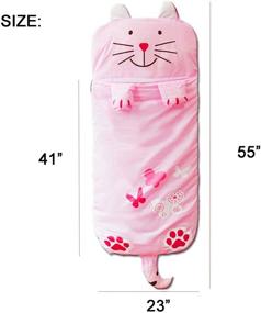 img 1 attached to 🦕 Wilonsa Fun Sleeping Bag for Kids: Dinosaur Surprise Animal Slumber Bag with Pillow - Soft, Warm, All-Season Sleepy Bag for Children