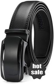 img 4 attached to Stylish Ratchet Leather Belt with Automatic Buckle: Adjustable and Convenient