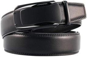 img 2 attached to Stylish Ratchet Leather Belt with Automatic Buckle: Adjustable and Convenient