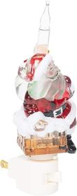 img 1 attached to 🎅 Illuminate Your Home with the Glowing Santa Chimney Bubble Light Night Light by Roman 33672